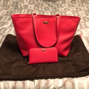 Beautiful Hot Pink Kate Spade tote